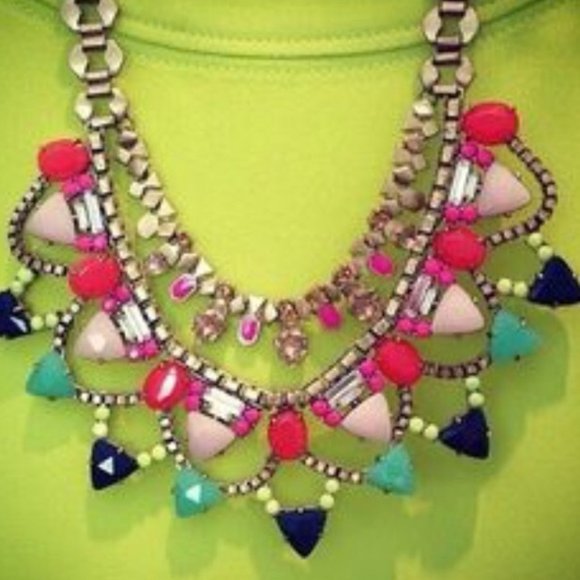 Stella & Dot | Retired BeautifullyColorful Jewel Tone Fanella StatementN… - Picture 9 of 16